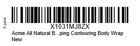 Sample Amazon FBA Label
